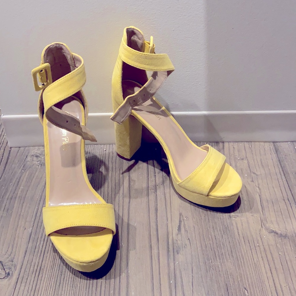 Yellow Platform Heels